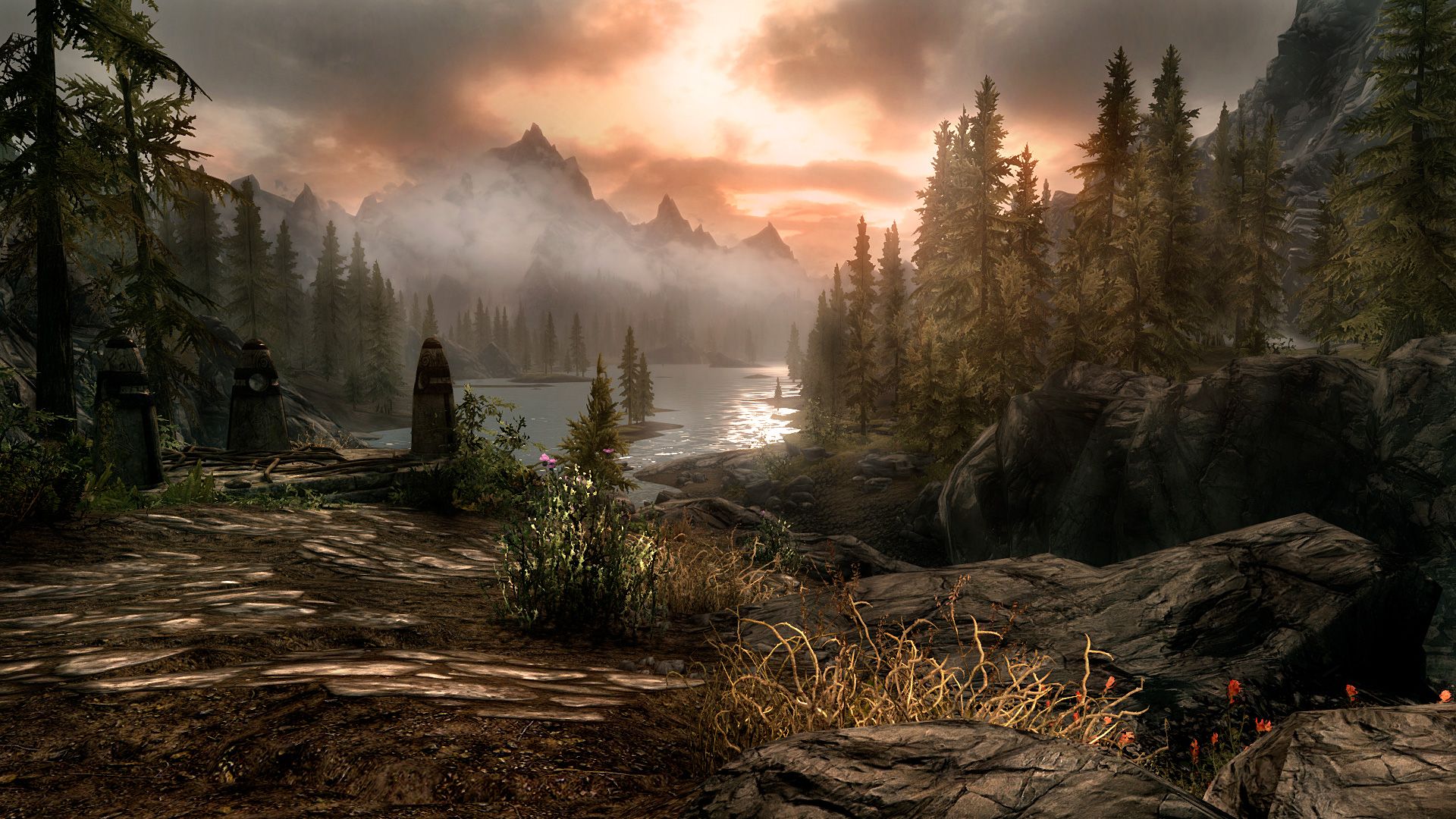 Skyrim Landscape Hd - HD Wallpaper 