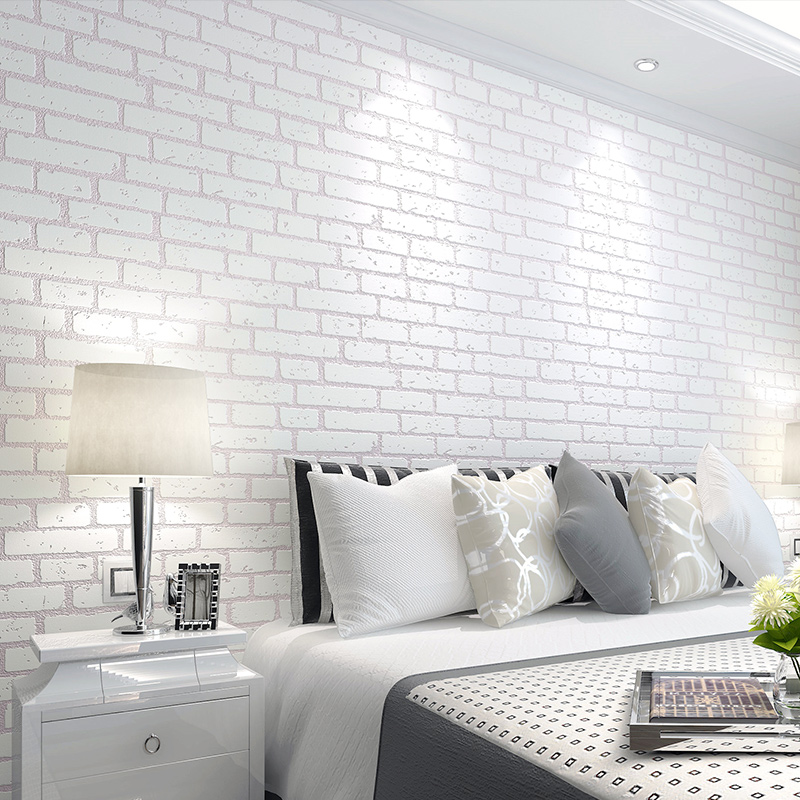 White Brick Wallpaper Bedroom Photo - White Brick Wallpaper Living Room - HD Wallpaper 