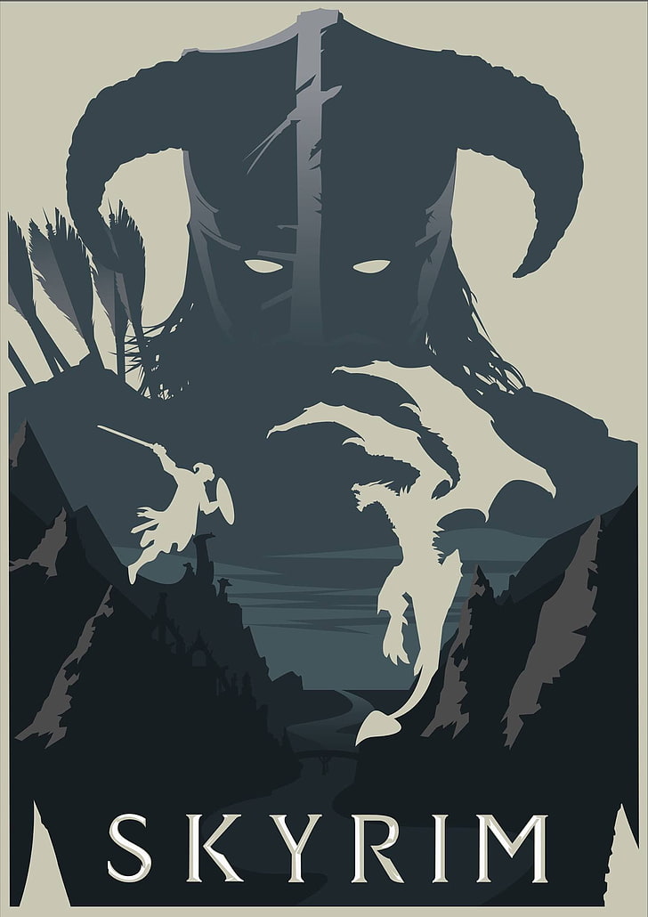 The Elder Scrolls V Skyrim Poster, The Elder Scrolls - Skyrim Phone Wallpaper Hd - HD Wallpaper 