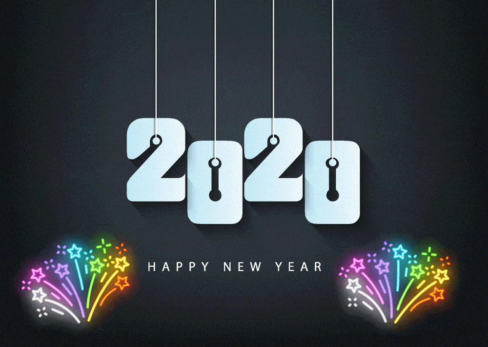Happy New Year 2020 Gif Wallpaper - Happy New Year 2020 Gif - HD Wallpaper 