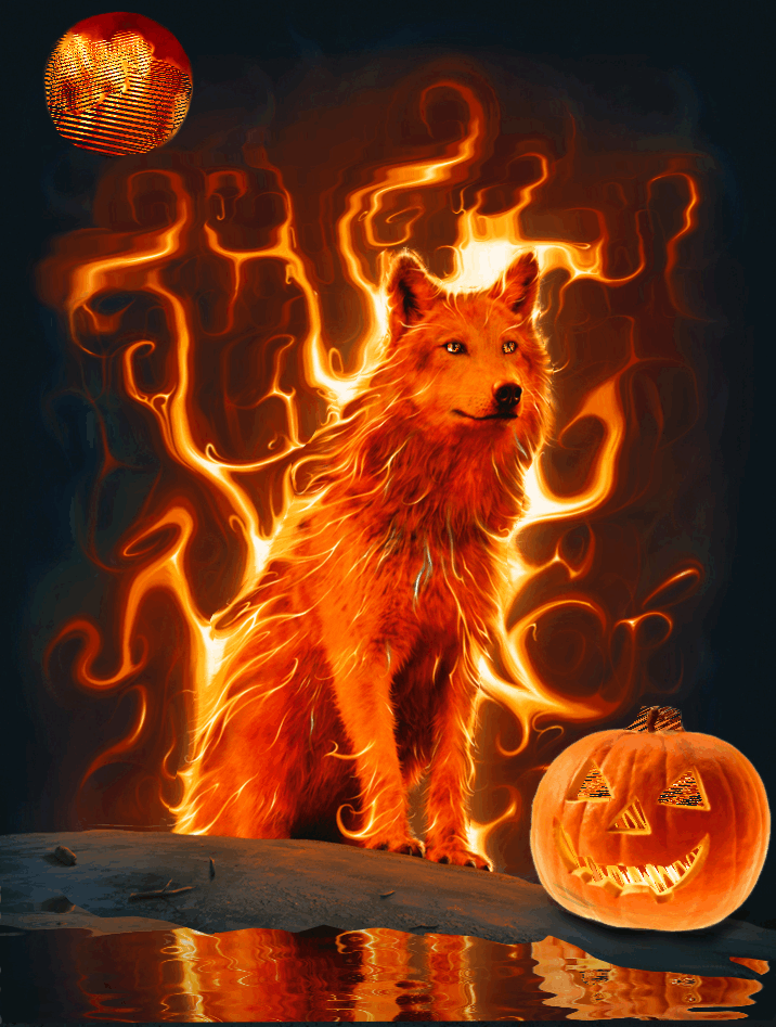 Fire Wolf - 716x947 Wallpaper 