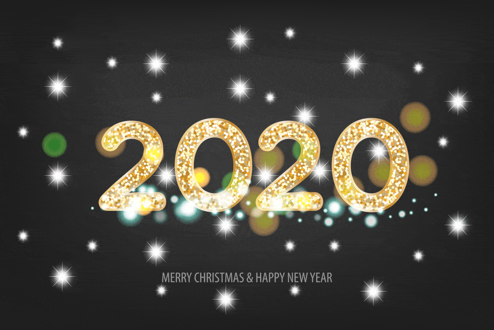 Happy New Year 2020 Gif Wallpaper - Night - HD Wallpaper 