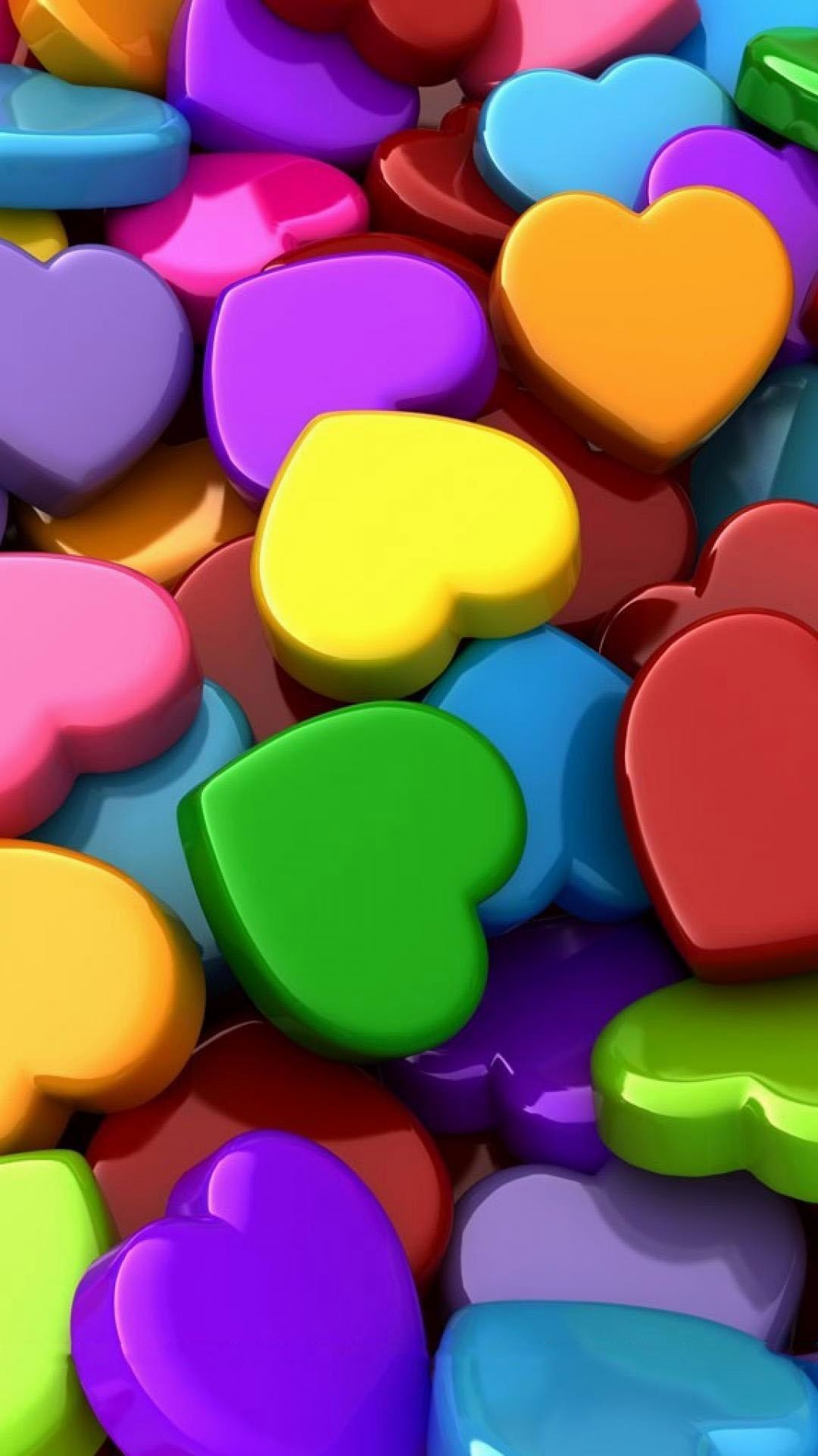Wallpapers For Android Phones 1080 X 1920 Love Colourful - Cute 3d Wallpaper  For Phone - 1080x1920 Wallpaper 