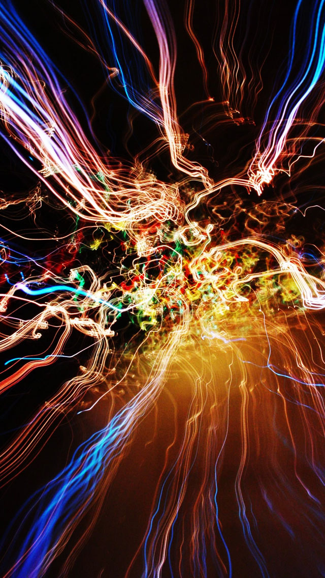 Colourful Light Exposure Iphone Wallpaper - Color Exposure - HD Wallpaper 