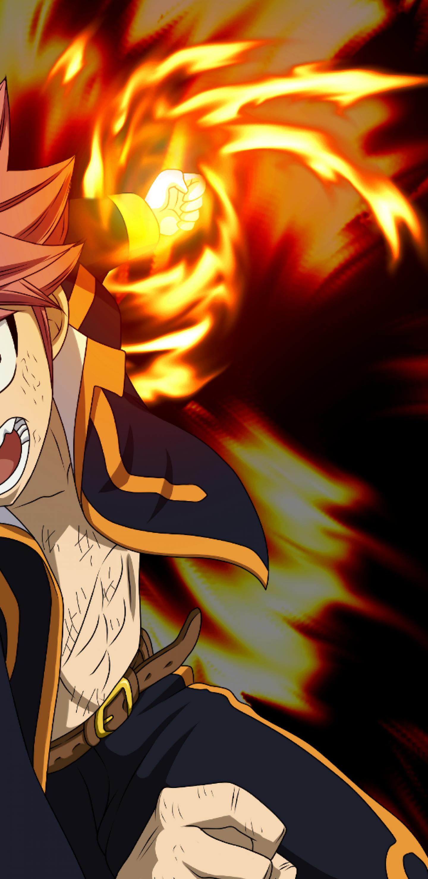 Fairy Tail, Natsu Dragneel, Attack, Flames - Natsu Dragneel Wallpaper Android - HD Wallpaper 