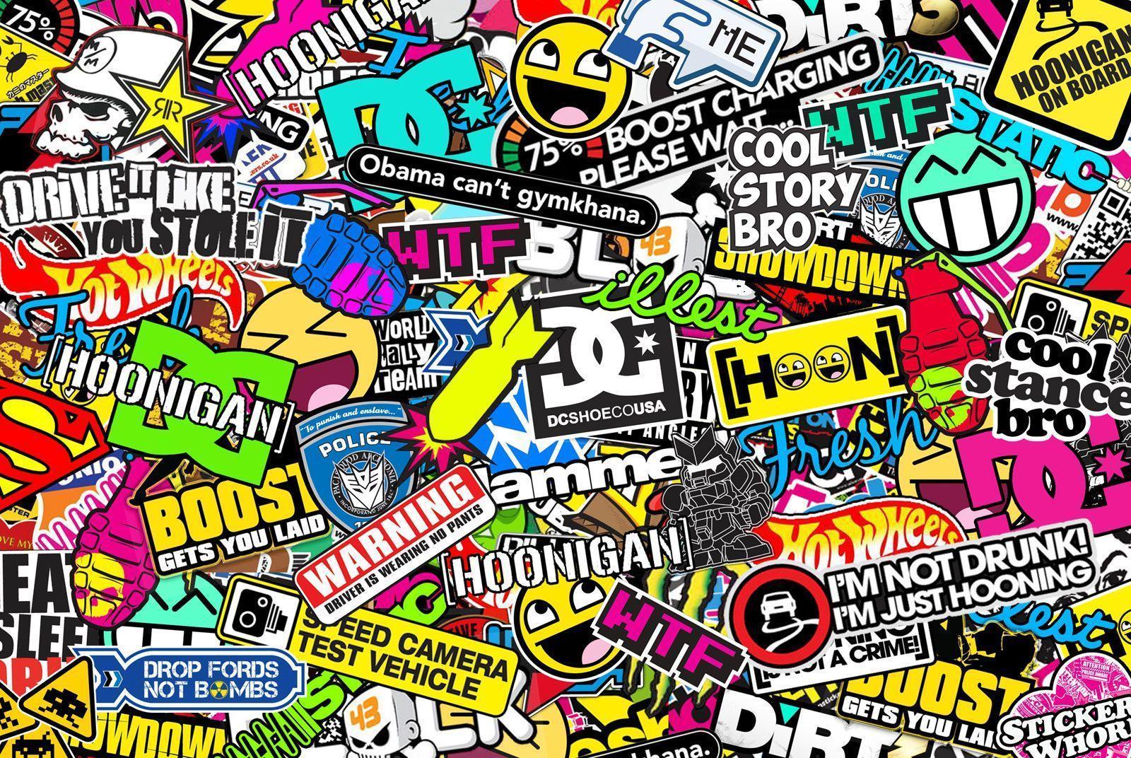 Sticker Bomb Wallpapers Hd - Sticker Bomb Hd - HD Wallpaper 