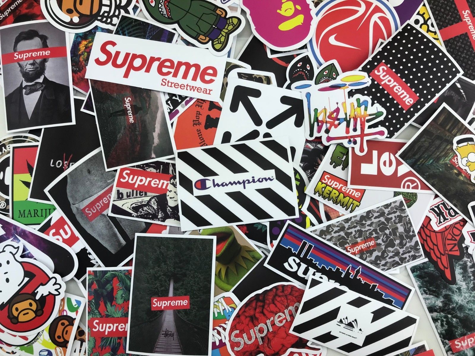 Supreme Bape Off White - HD Wallpaper 
