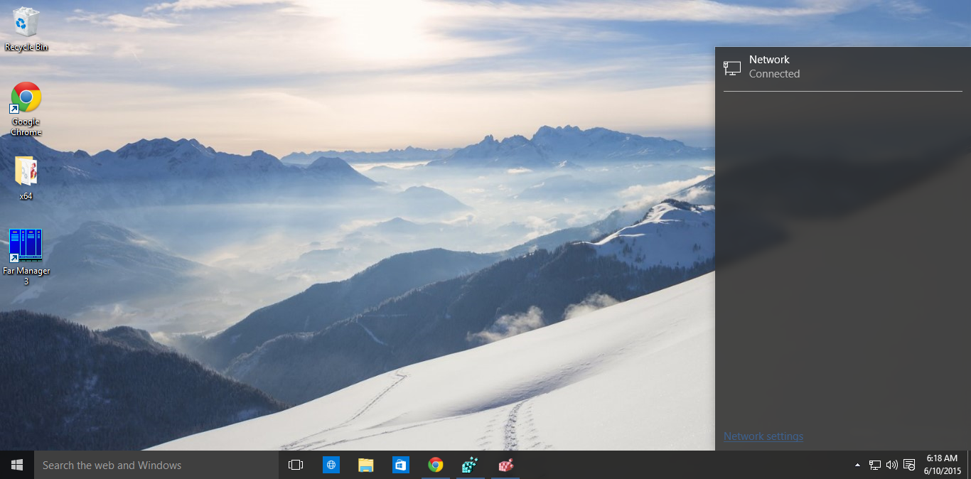 Windows 10 Default Network Flyout - Windows 10 Default - HD Wallpaper 