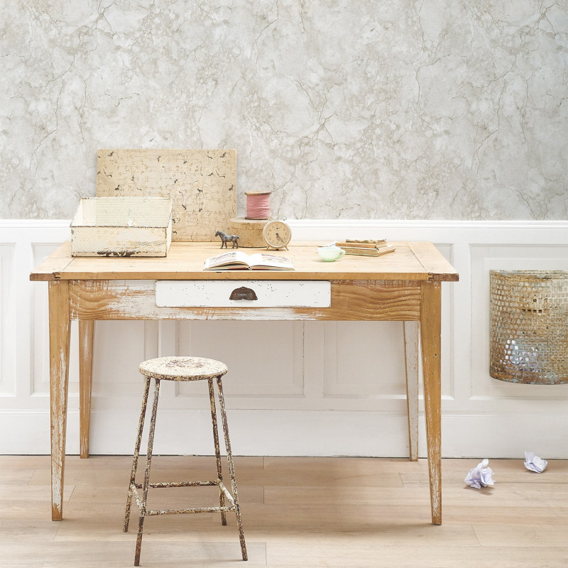 Stone Marble Wallpaper Off White - Papier Peint Effet Beton Ciré Octe - HD Wallpaper 