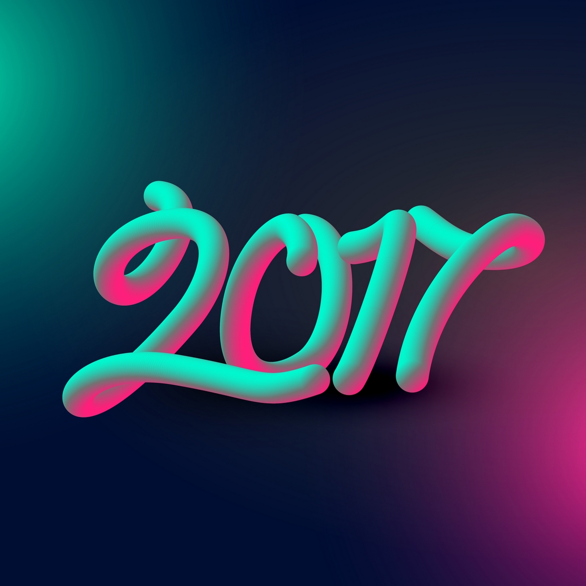Happy New Year 2017 Wallpapers - Efeito Texto 3d - HD Wallpaper 