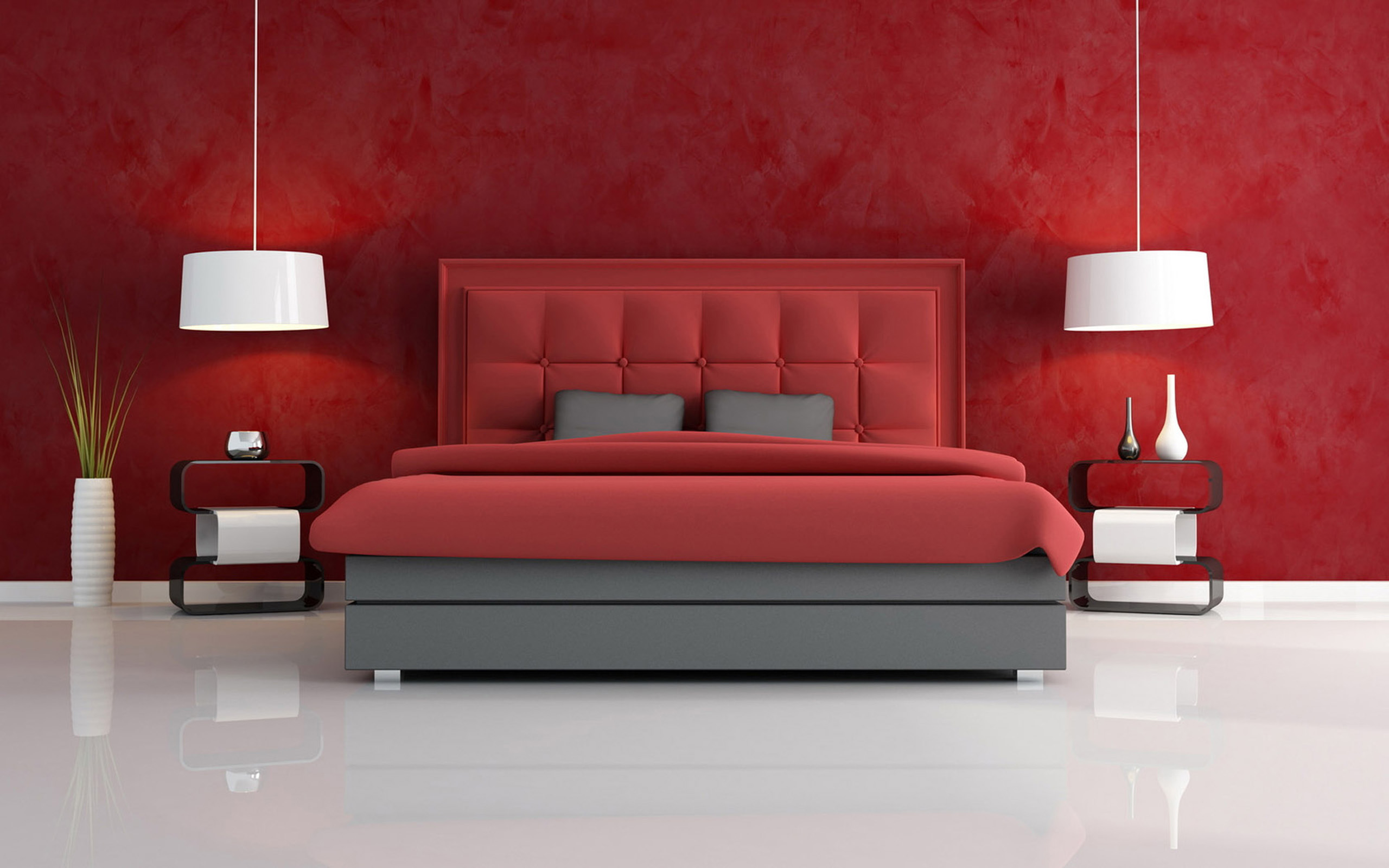 Bedroom Wallpaper At Homebase On Aluminum Furniture - Red Bedroom - HD Wallpaper 