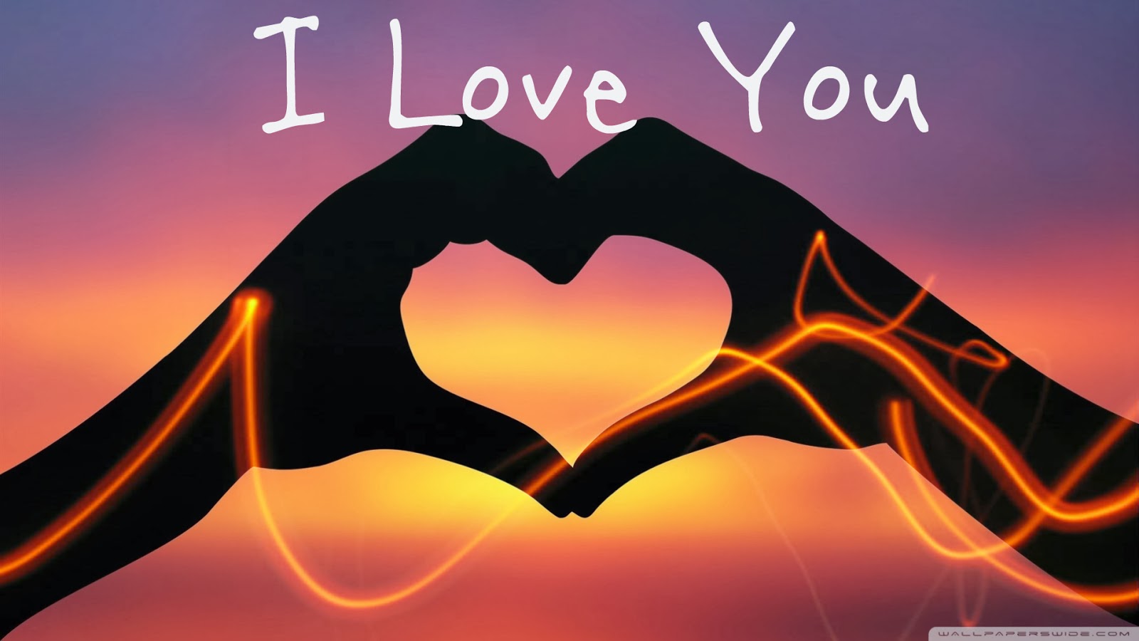 Love You Hand Heart - HD Wallpaper 