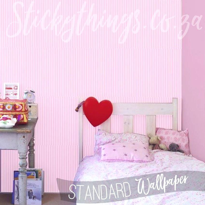 Blossom Pink Striped Wallpaper In A Bedroom Stripe - Wandtattoo Kinder Bordüre - HD Wallpaper 