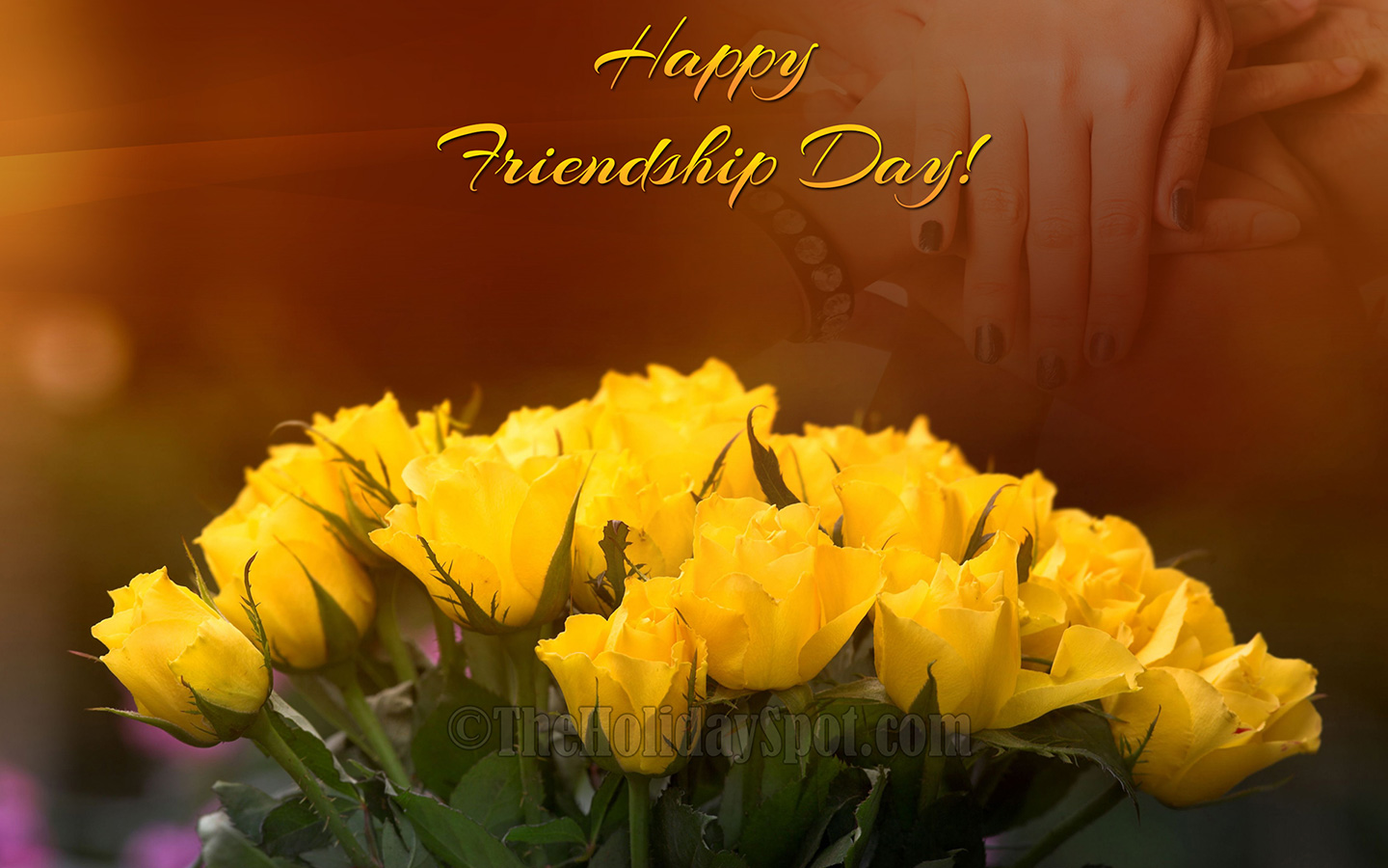 Happy Friendship Day With Flowers - HD Wallpaper 