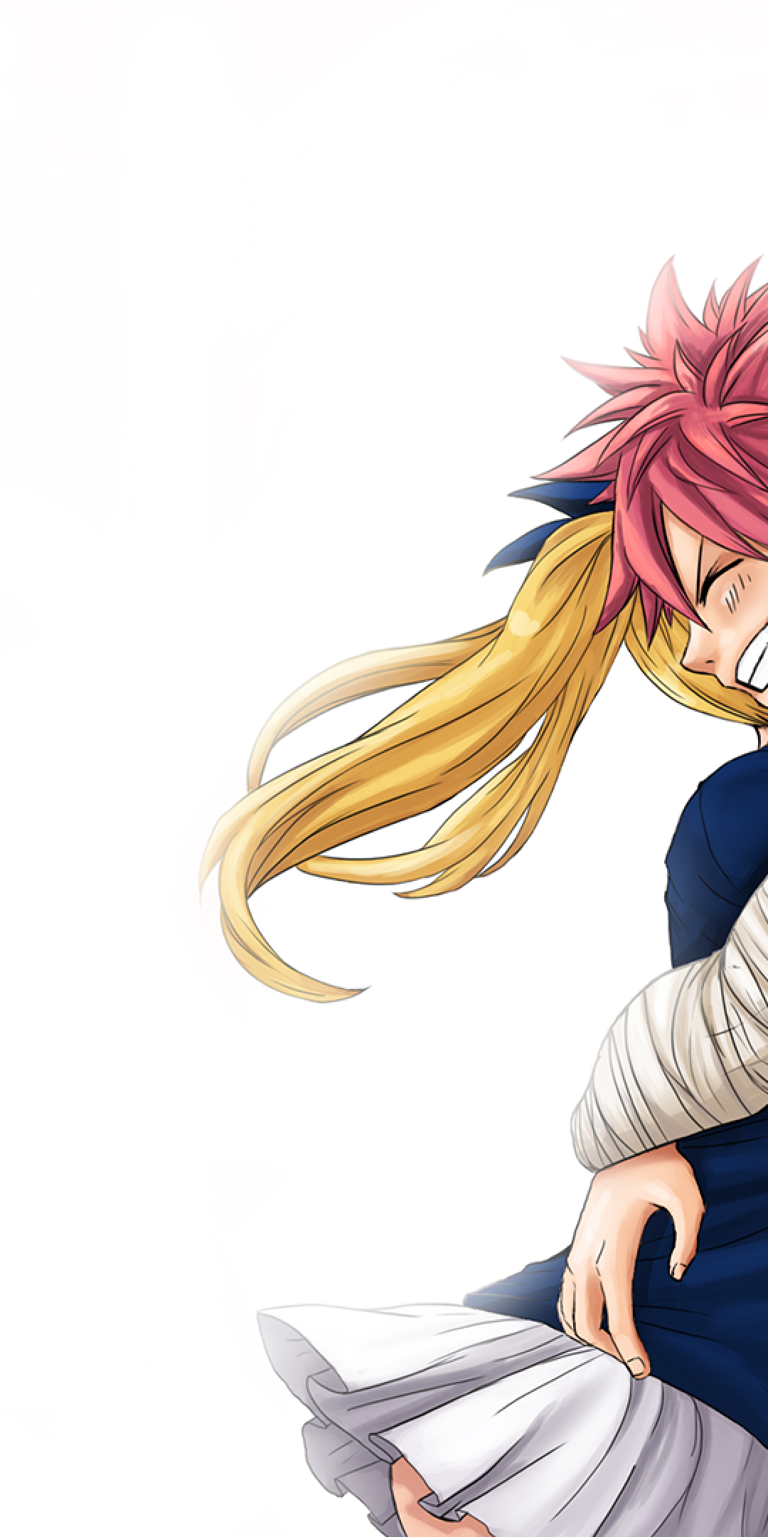 Natsu X Lucy, Fairy Tail, Big Smile, Hug - Fairy Tail - HD Wallpaper 