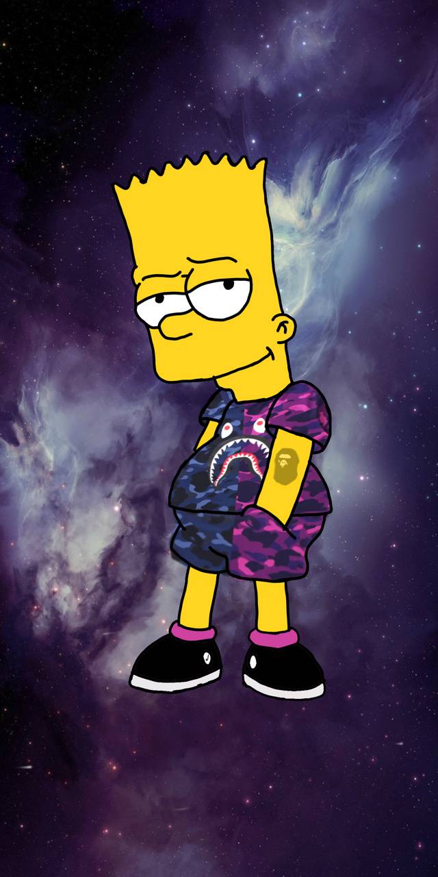 Bart Bape Wallpapers 
 Data-src /large/568154 - Fondos De Pantalla De Bart Simpson - HD Wallpaper 