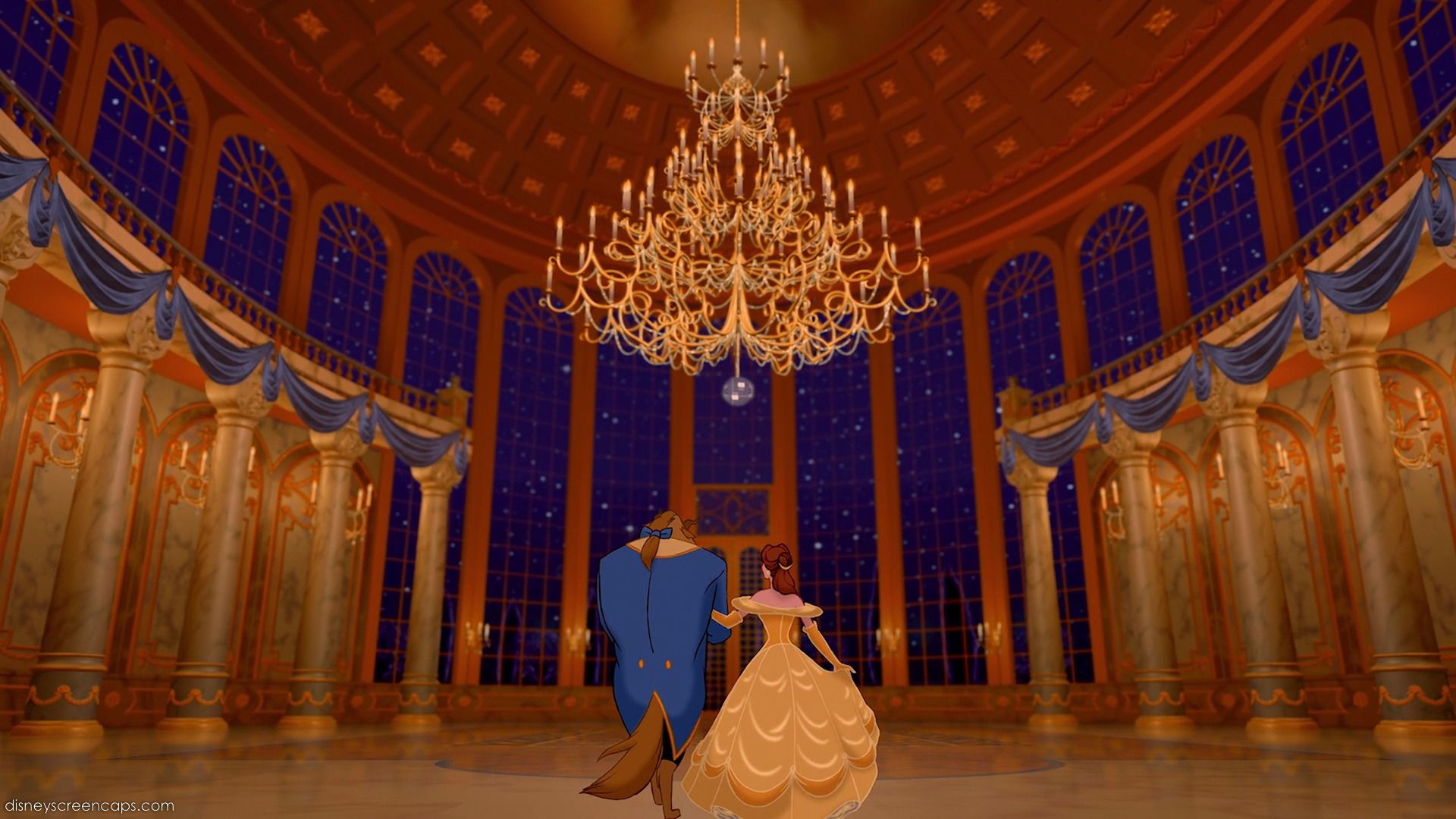 Beauty And The Beast Hd Wallpapers - Beauty And The Beast Ballroom - HD Wallpaper 