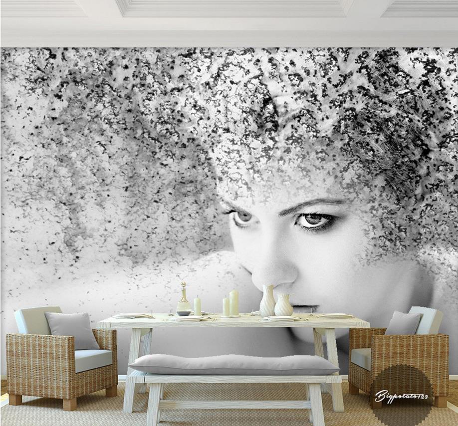Beautiful 3d Wallpaper Black And White - HD Wallpaper 