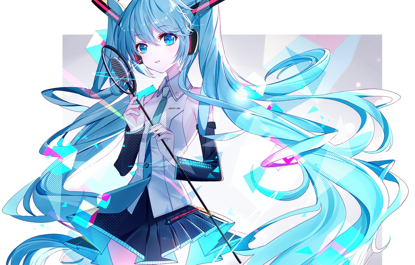 Photo Wallpaper Background, Hatsune Miku, Vocaloid, - Hatsune Miku Wallpaper Desktop - HD Wallpaper 