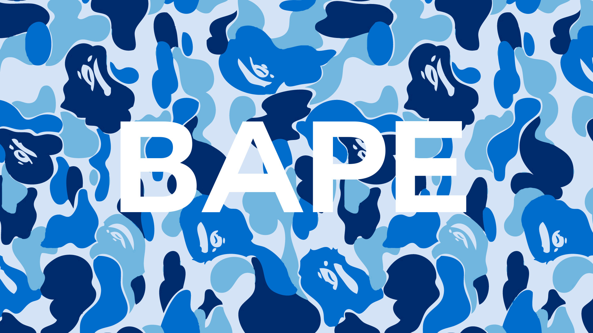 1920x1080, 1/3 Bape Reverse Blue Camo Text Wallpaper - Blue Wallpaper Bape - HD Wallpaper 