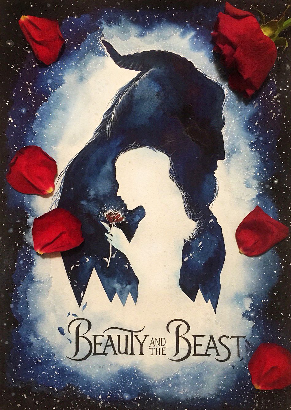 Beauty And The Beast Sketch Of Poster - HD Wallpaper 