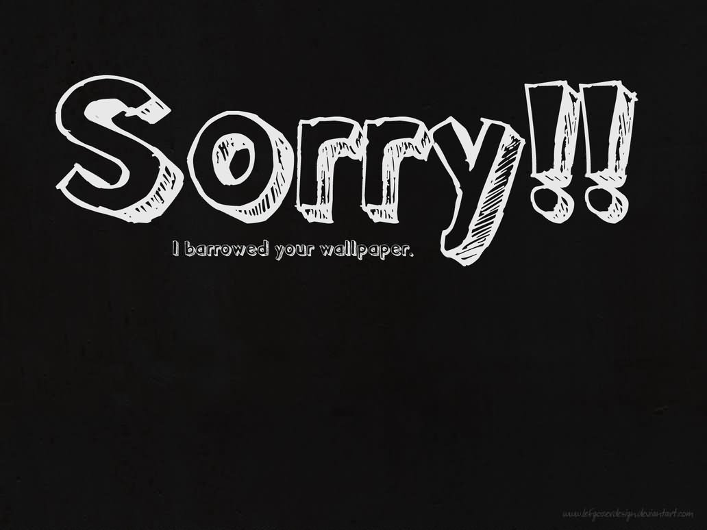 Sorry I Borrowed Your Wallpaper - Galti Ho Gayi Maaf Kardo - HD Wallpaper 