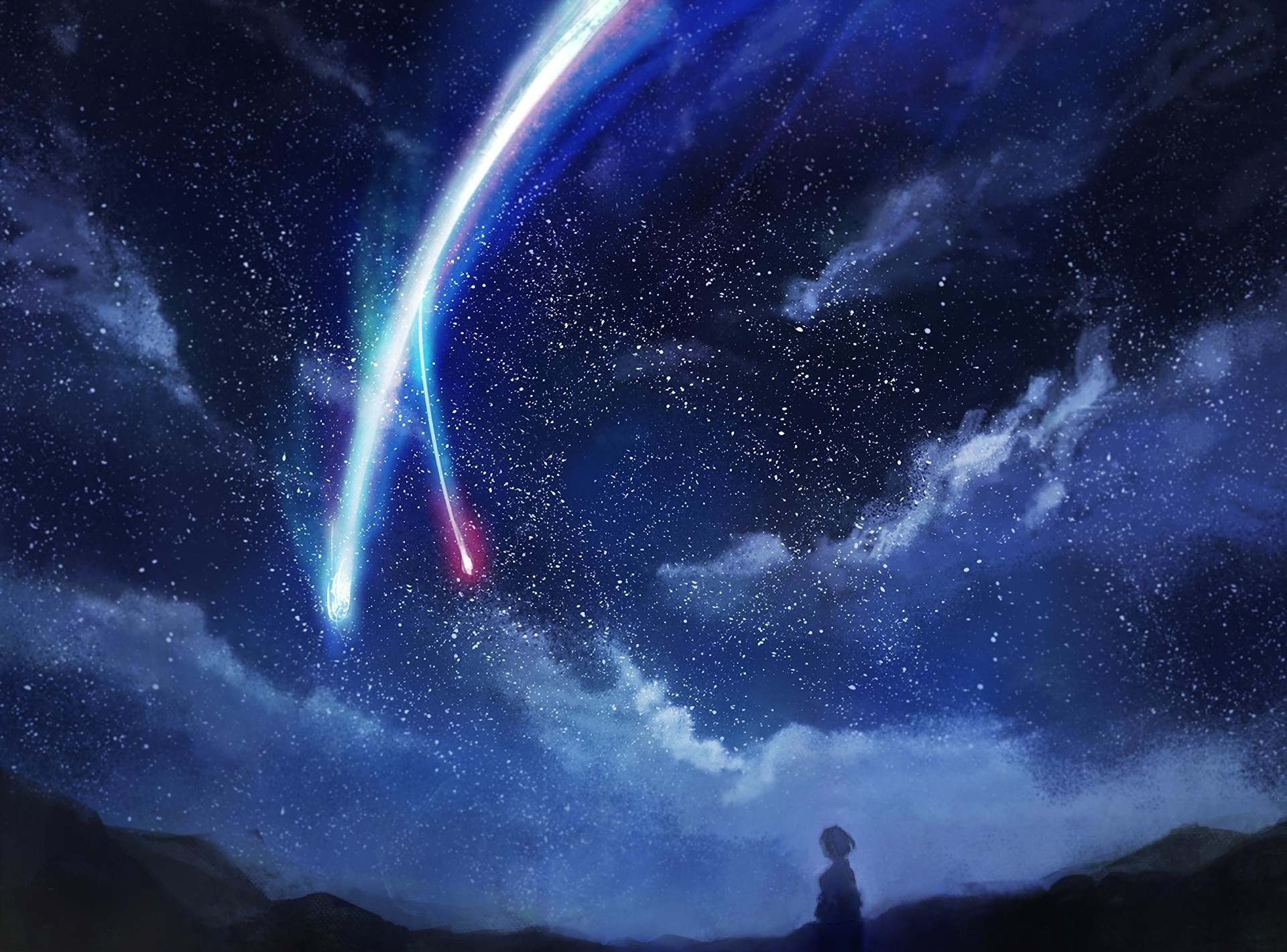 Data Src Beautiful Your Name Wallpapers Ipad Retina - Kimi No Na Wa Comet - HD Wallpaper 