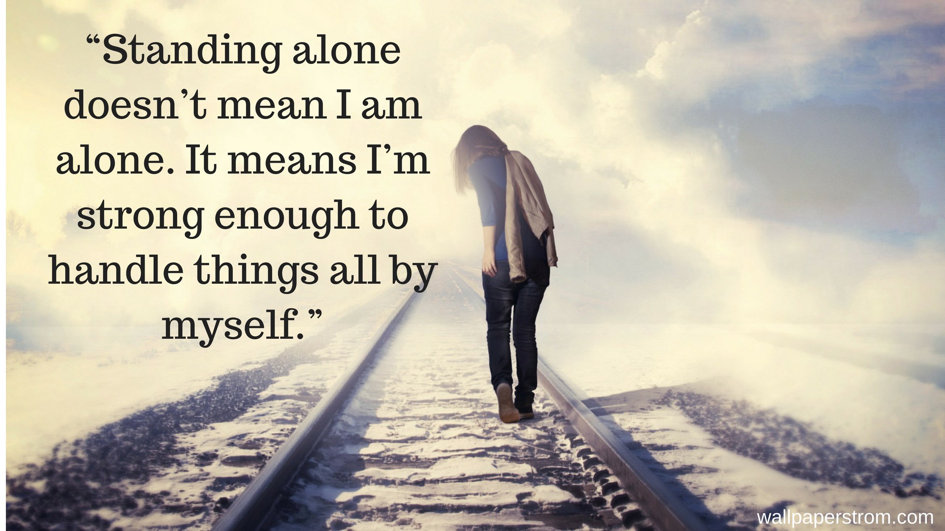 Alone Quotes Hd Wallpapers - Alone Whatsapp Dp For Girl With Quotes - HD Wallpaper 