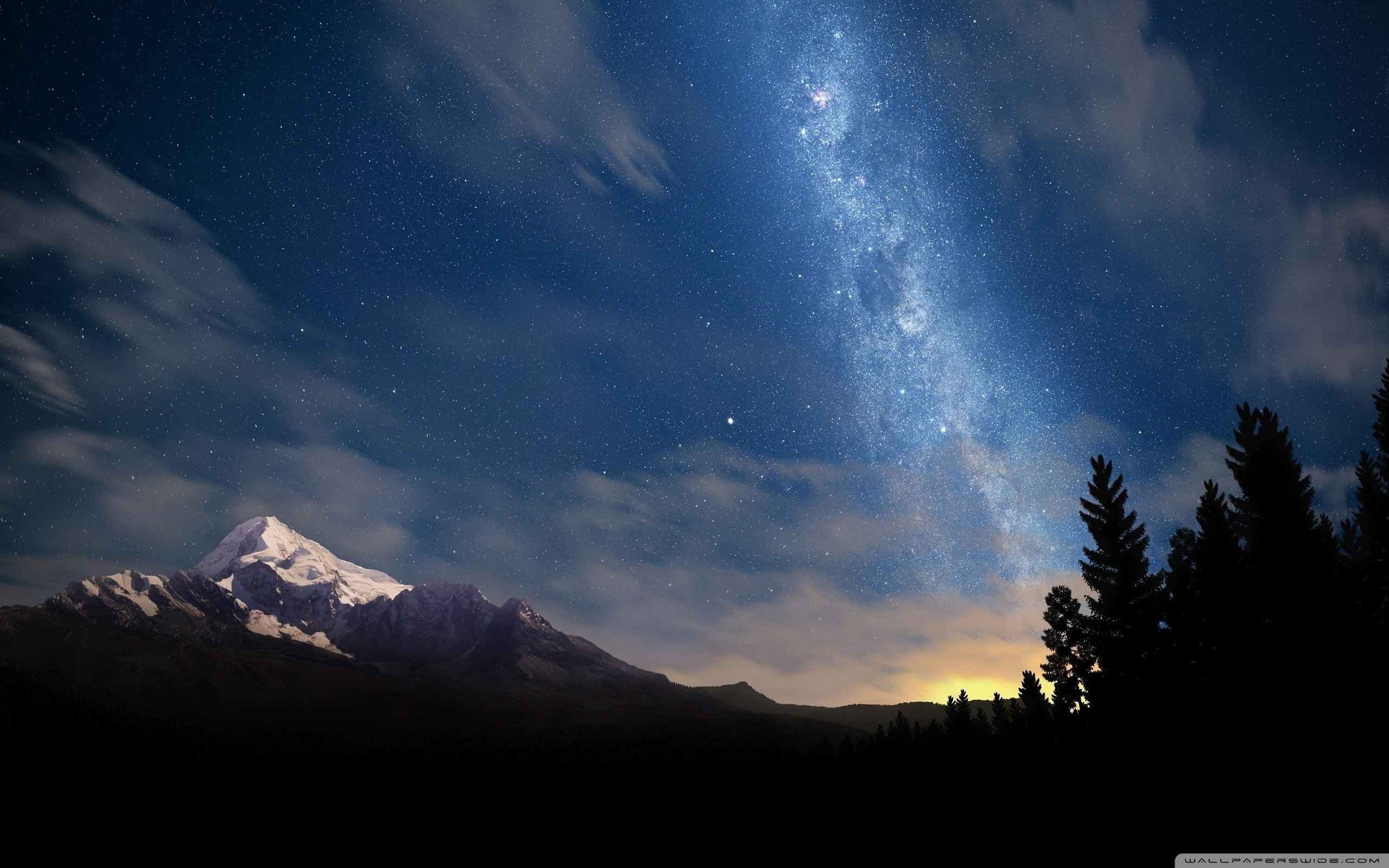 Starry Night Sky ❤ 4k Hd Desktop Wallpaper For 4k Ultra - Huayna Potosí - HD Wallpaper 