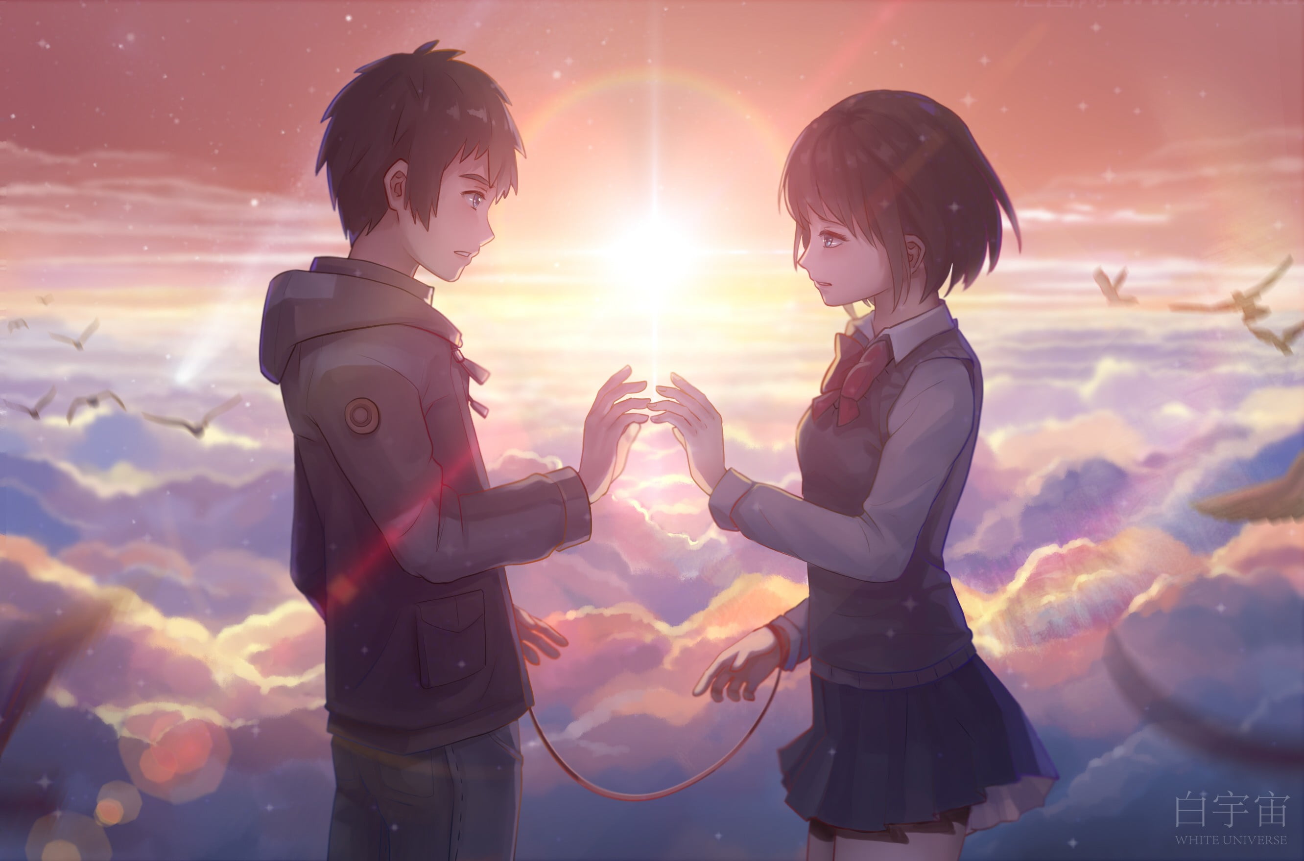 Couple Kimi No Nawa - 2663x1760 Wallpaper Couple Kimi No Nawa - 2663x1760 Wallpaper