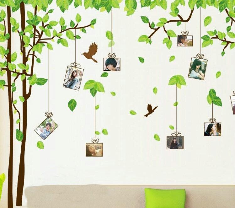 180*300cm Green Tree Wall Stickers Movable Wall Stick - Tree Wall Art Bedroom - HD Wallpaper 