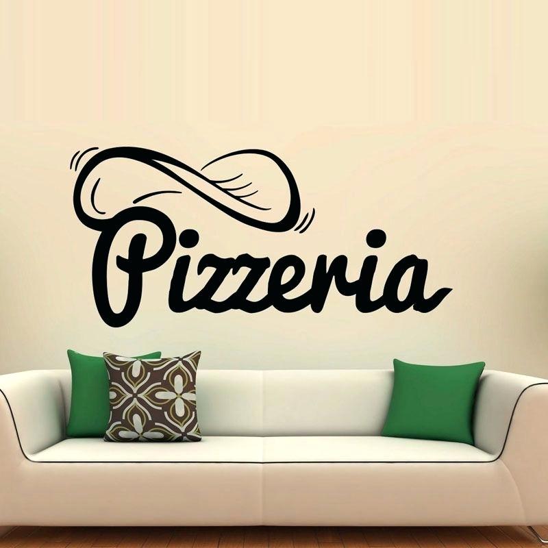 Wallpaper Sticker Design Creative Design Pizzeria Wall - Studio Couch - HD Wallpaper 