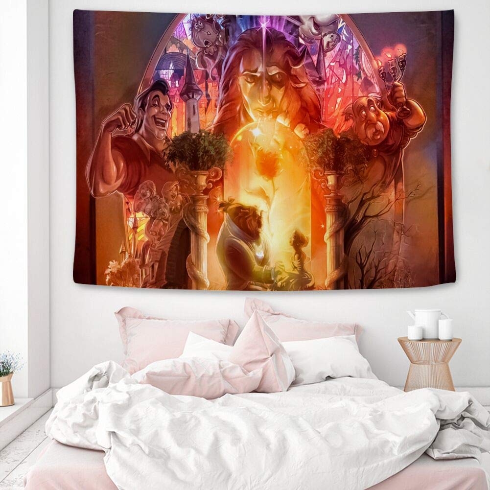 Beauty And Beast Illustration Art - HD Wallpaper 