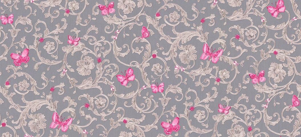 Gray And Magenta Flower Wall Paper - HD Wallpaper 