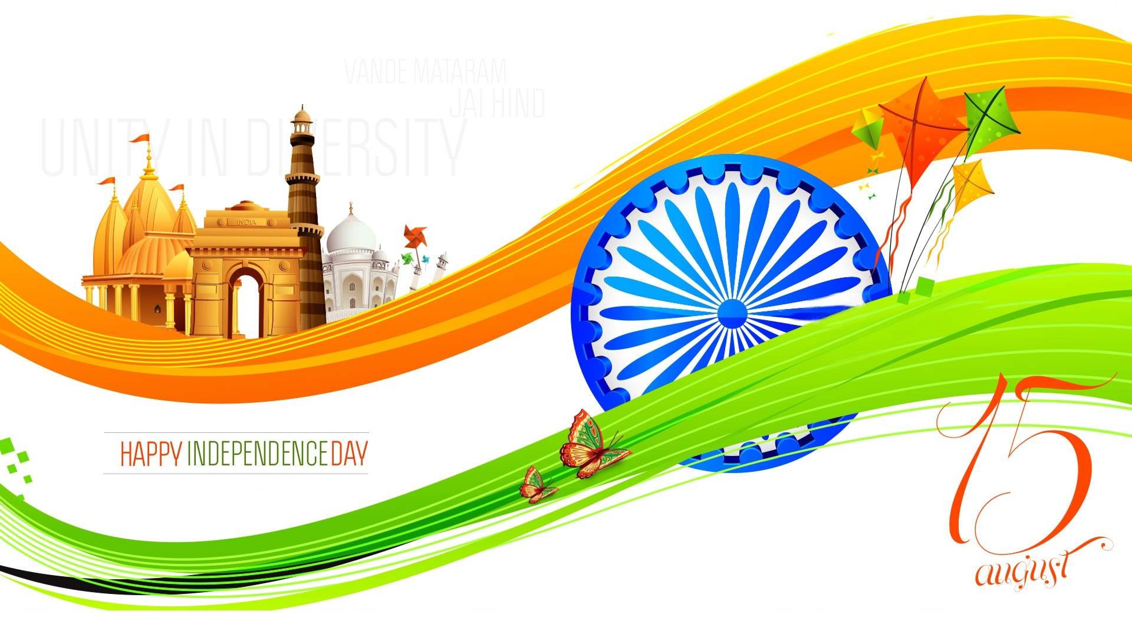Happy Independence Day 15 August 4k Wallpaper - Independence Day Banner Designs - HD Wallpaper 