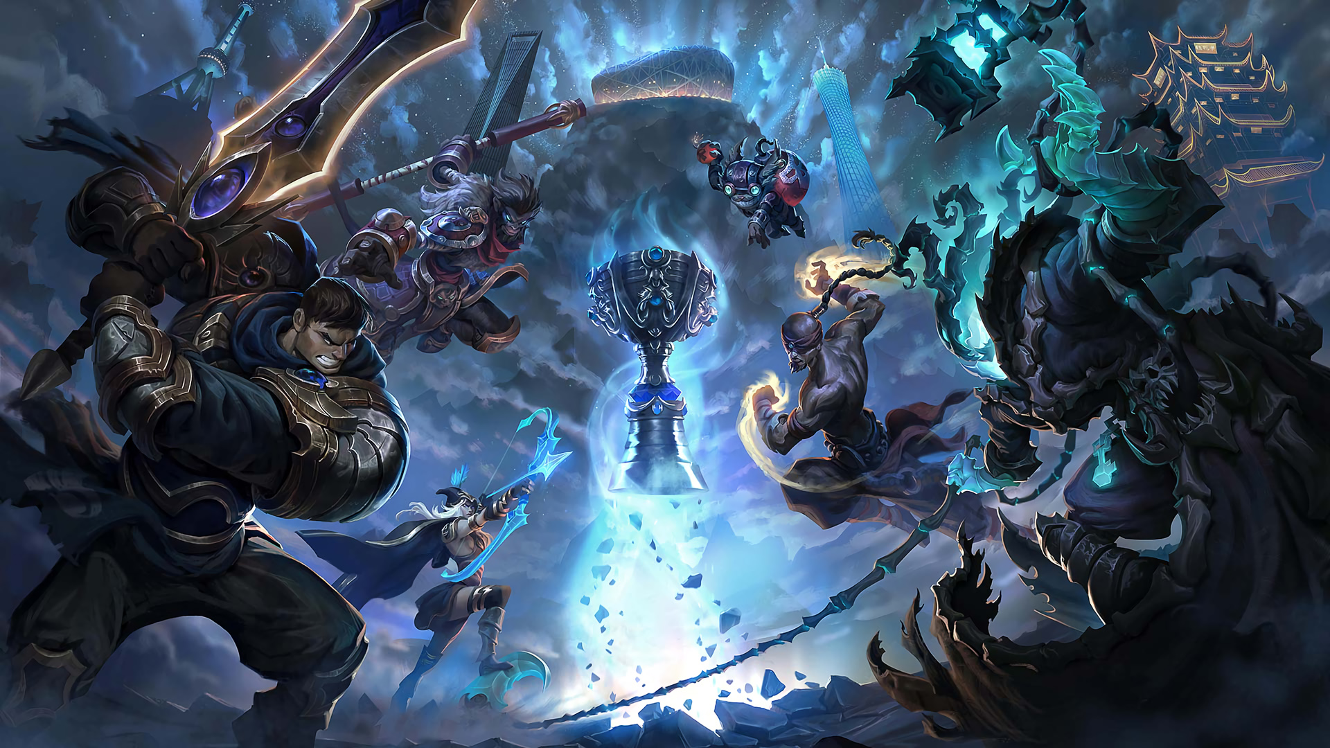 Worlds 2017 Promo Hd Wallpaper Background Official - League Of Legends 2017 - HD Wallpaper 