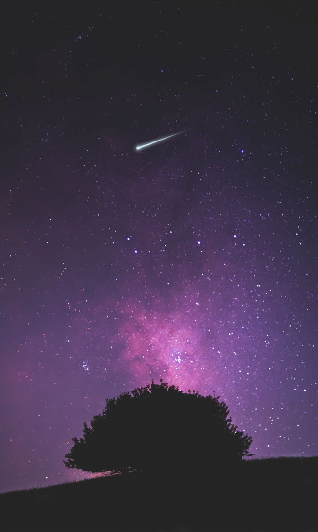 Beautiful Night Sky With Shooting Star - Night Sky Wallpaper Iphone - HD Wallpaper 