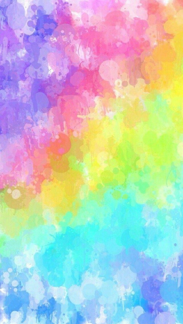 Pastel Ombre Watercolor Rainbow Background - 640x1136 Wallpaper 