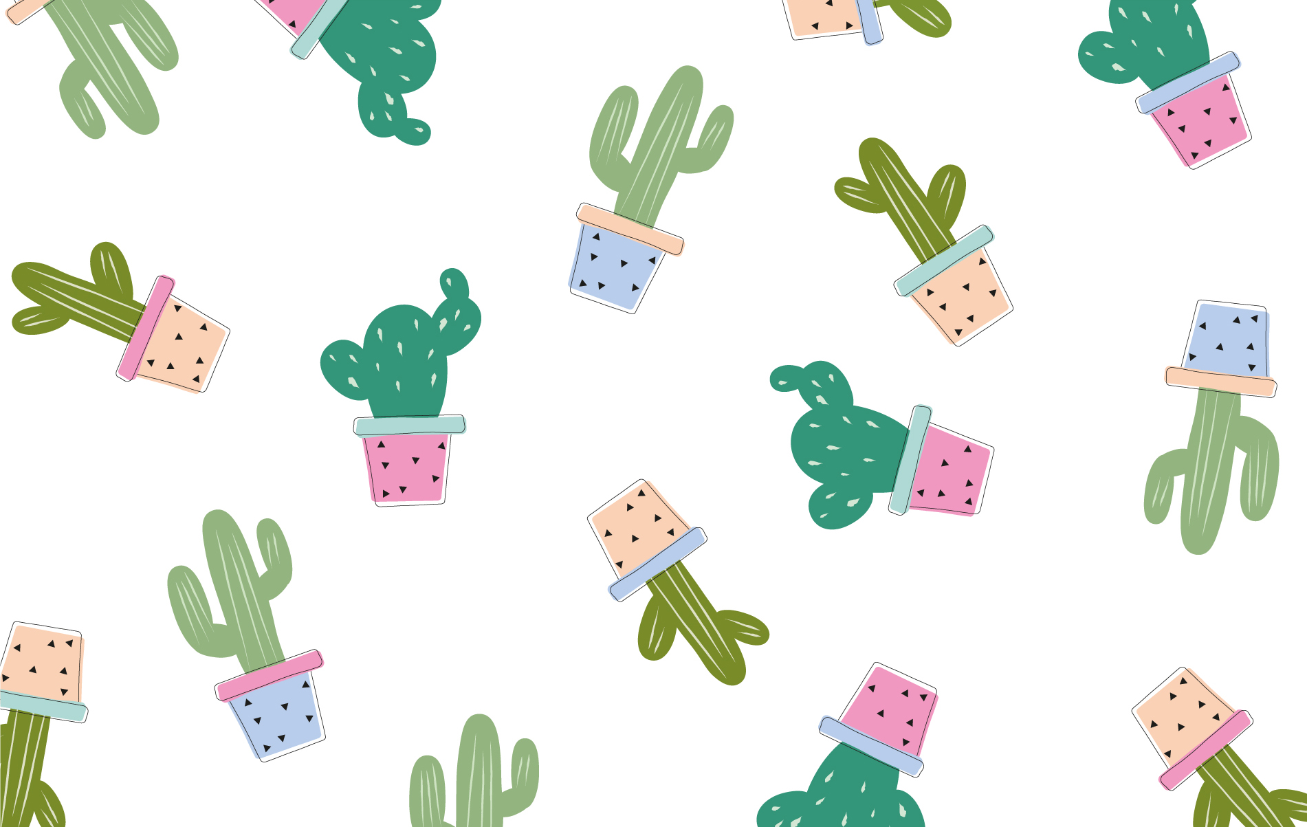 Cute Cactus Backgrounds For Computer - HD Wallpaper 