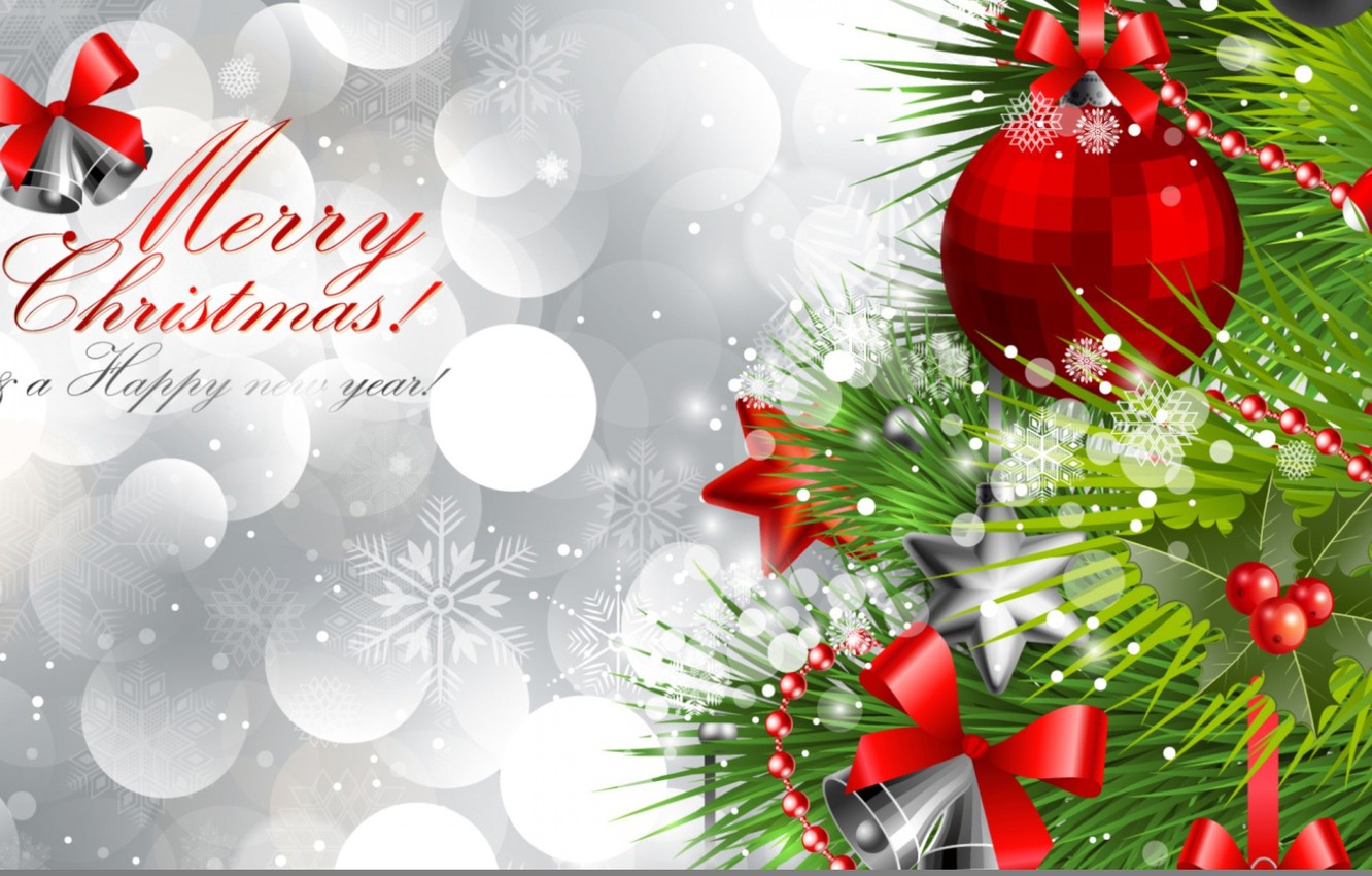 Photo Wallpaper Wallpaper, Holidays, Happy New Year, - Merry Christmas Happy New Year Background - HD Wallpaper 