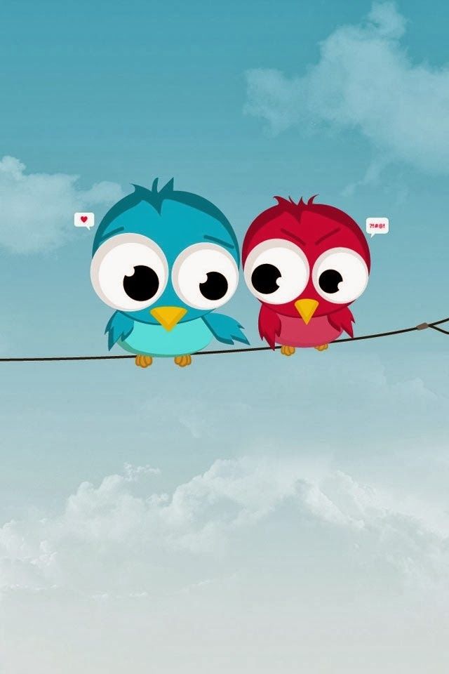 Two Birds Funny Background - Background Wallpaper For Whatsapp - HD Wallpaper 