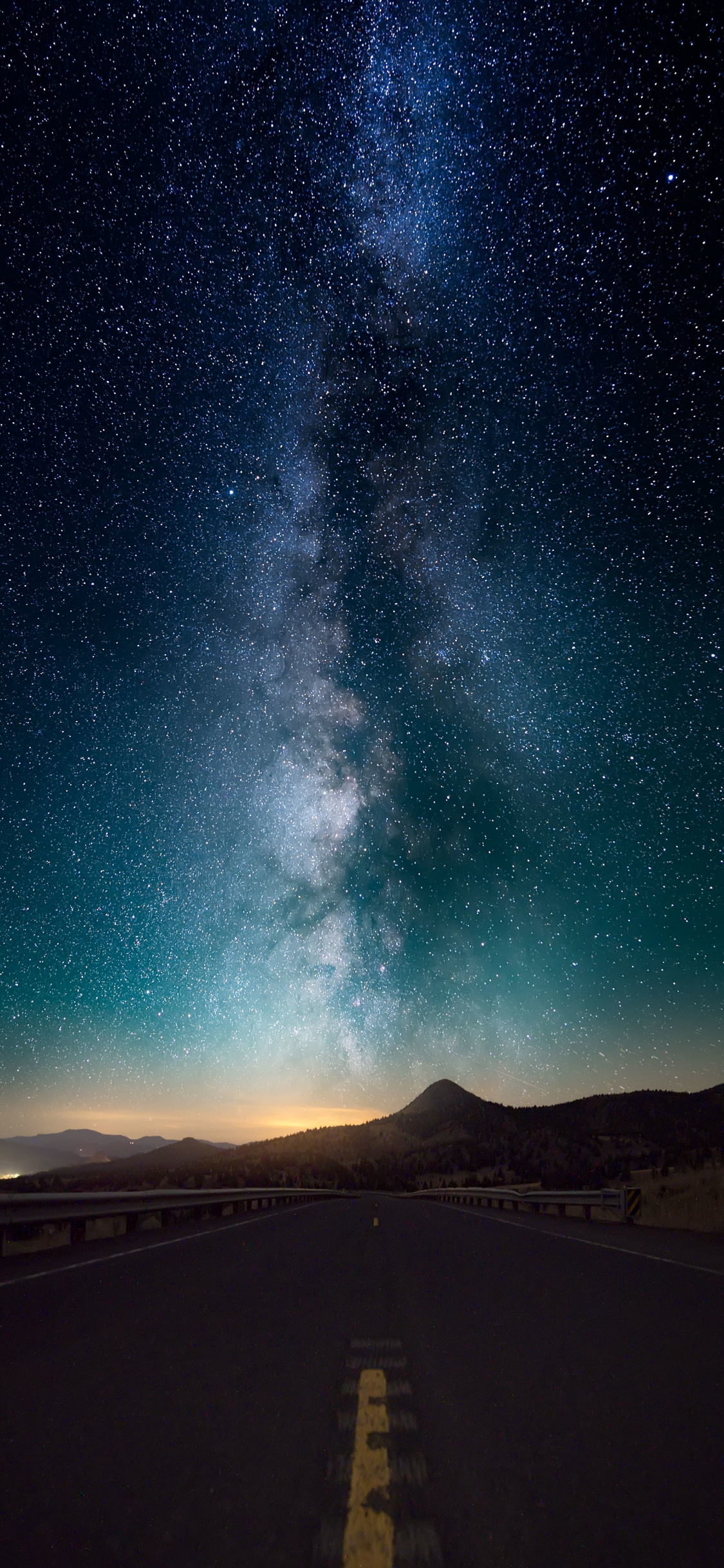 Starry Sky, Night, Road, Milky Way, Wallpaper - Night Sky Phone Wallpaper 4k - HD Wallpaper 