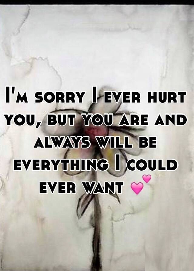 Sorry Wallpaper For Boyfriend - I M Sorry For Always Hurting You - HD Wallpaper 