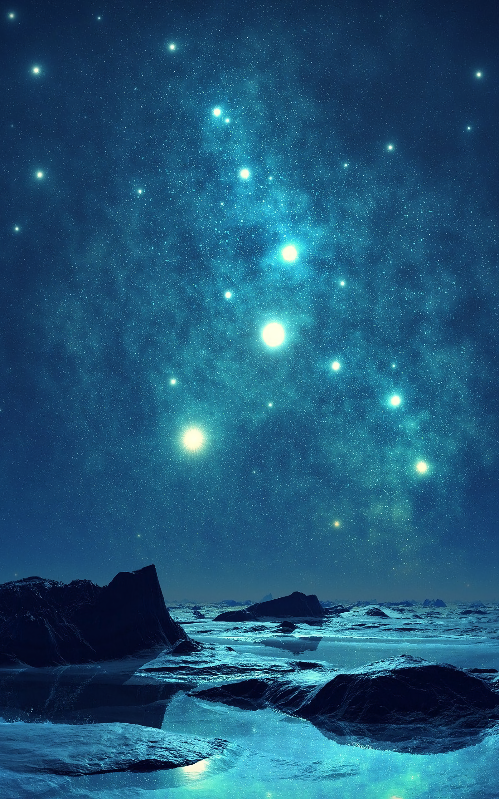 Beautiful Stars Night Sky Beautiful Stars At Night 1600x2560 Wallpaper Teahub Io