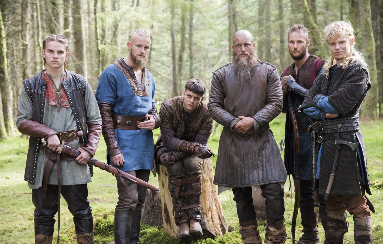 Photo Wallpaper Background, Vikings, Sons, The Vikings, - Ragnar Lothbrok Sons - HD Wallpaper 