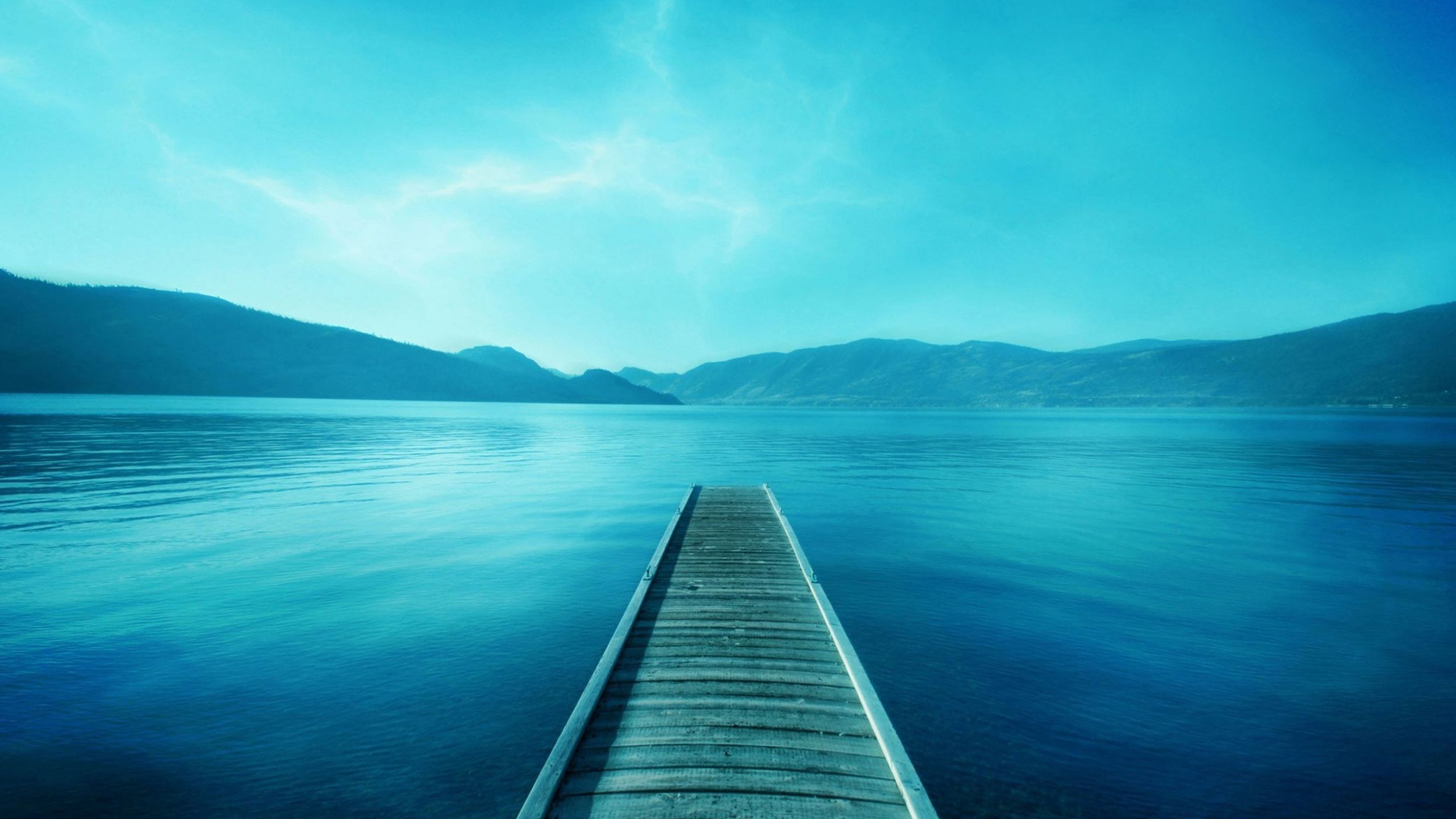 Blue Wallpaper Nature - HD Wallpaper 