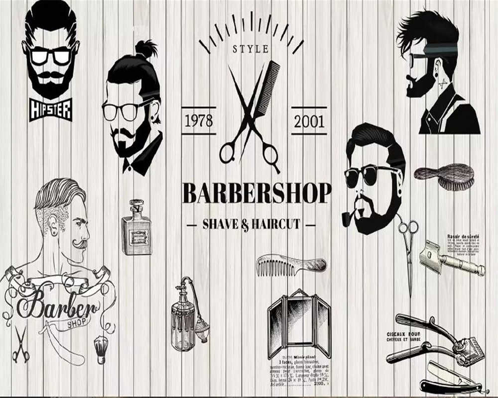 Beibehang Custom Wallpaper Retro Nostalgic Black And - Salon Background - 1000x800 Wallpaper Beibehang Custom Wallpaper Retro Nostalgic Black And - Salon Background - 1000x800 Wallpaper