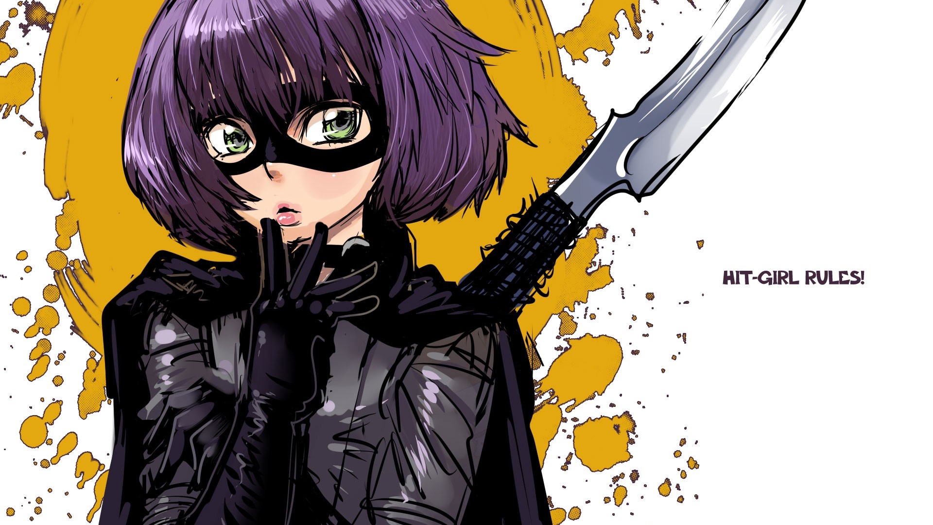 Wallpaper Hit-girl, Girl, Hero, Purple, Mask, Weapons - HD Wallpaper 