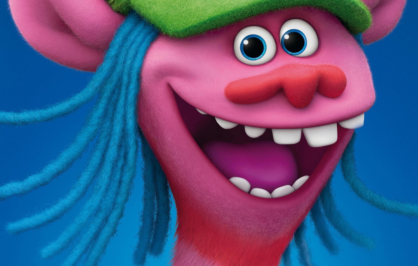 Photo Wallpaper Spider, Fantasy, Magic, Happy, Hat, - Trolls Mouth Dreamworks - HD Wallpaper 