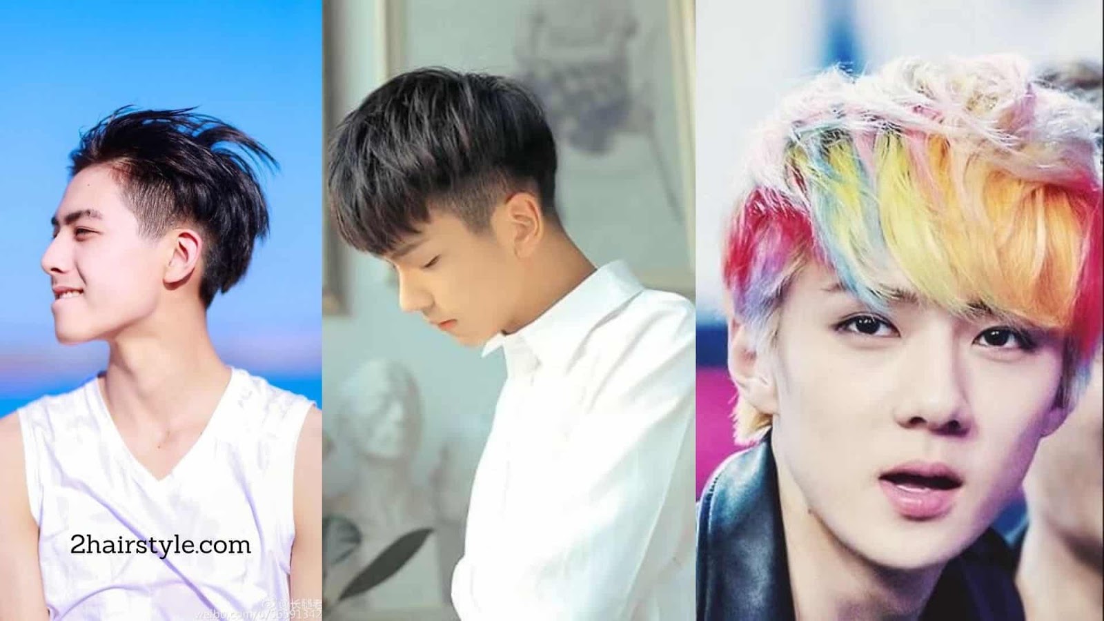 3 Korean Male With Hairstyles - Long Kpop Idols Hairstyles - HD Wallpaper 